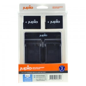 JUPIO Kit 2x Batteries BLC12E + Chargeur double